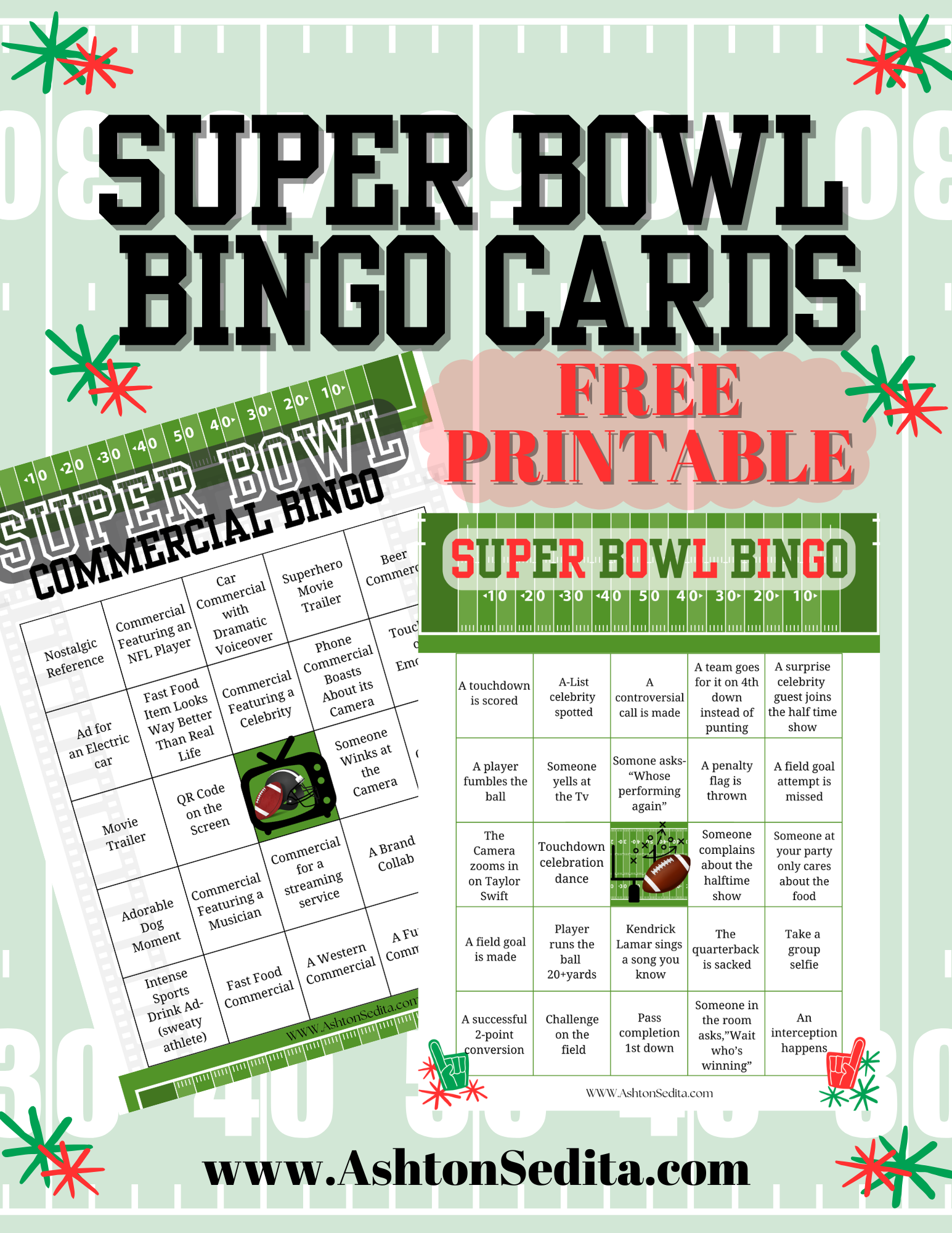 super bowl ads bingo