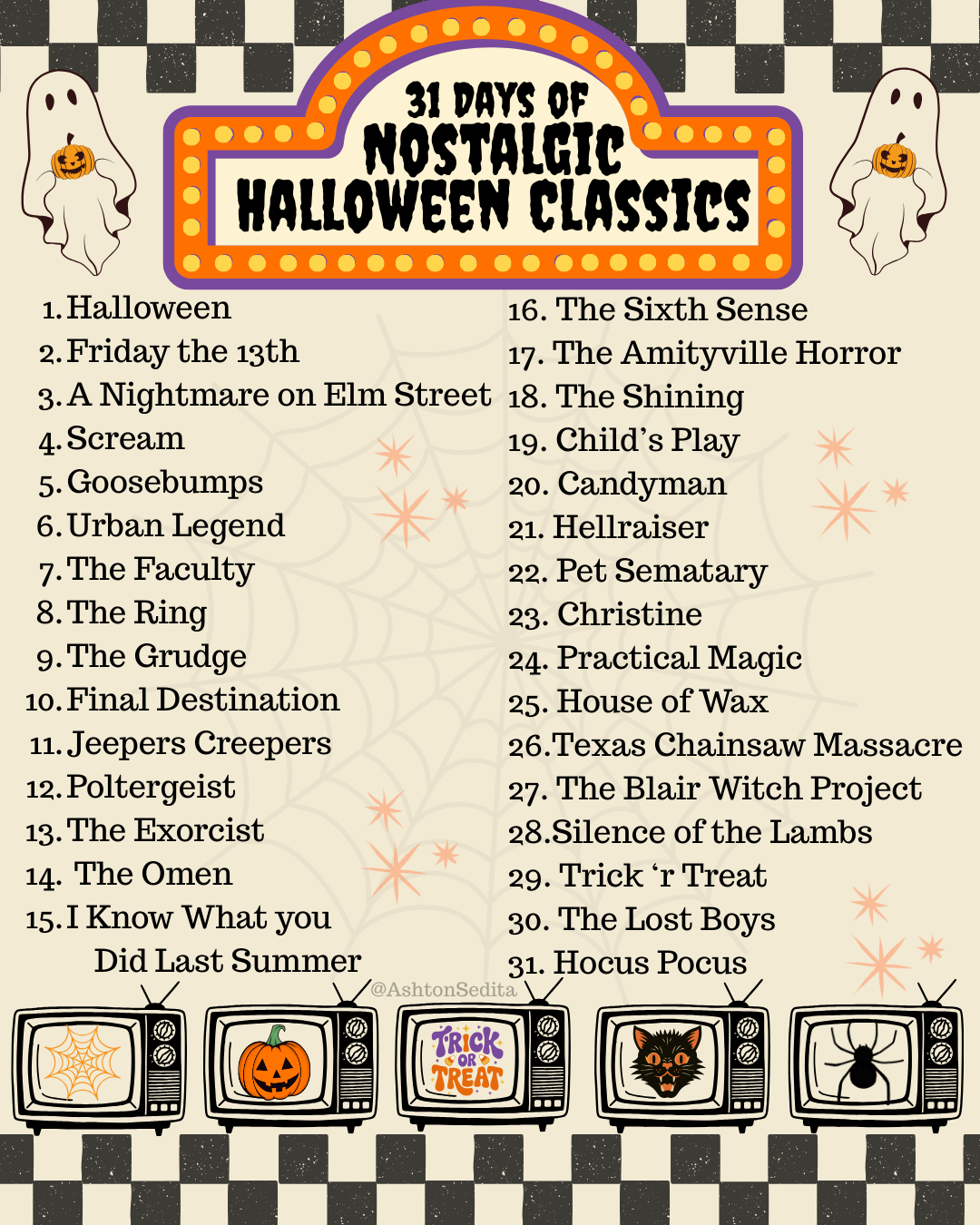 31 days of nostalgic halloween