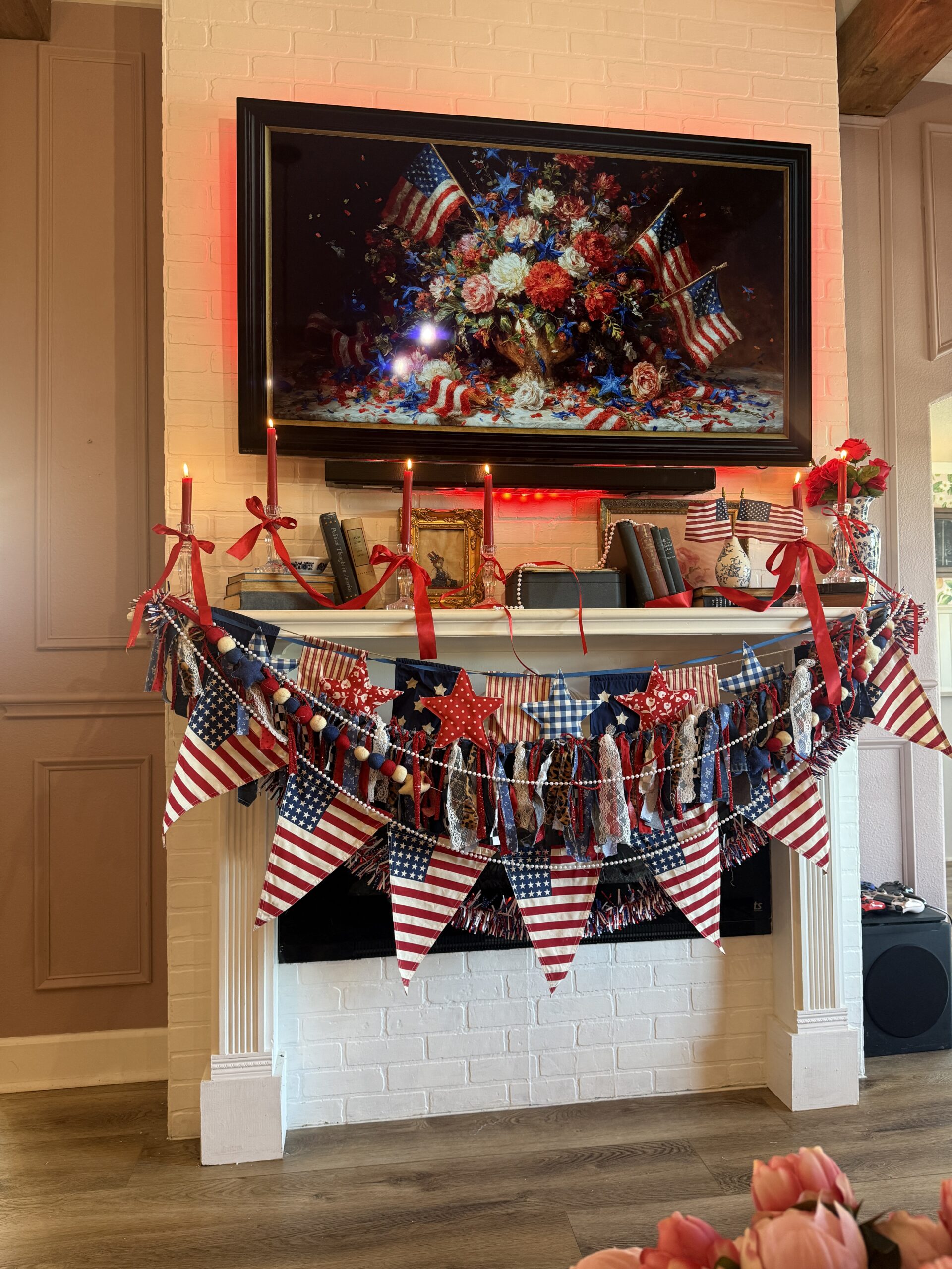 The Ultimate Guide to a Maximalist Patriotic Mantle: 4th of July & Summer Decor Ideas